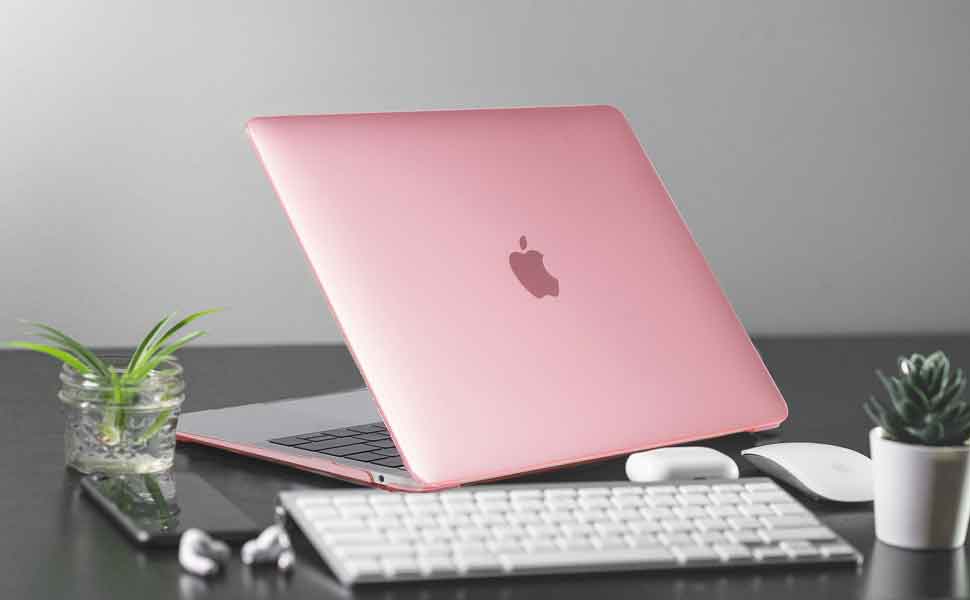 Macbook Air 13 Inch M1 2018 2020 A1932 A2179 A2337 Pink 11 MacBook Air 13 inch Retina Display with Touch ID Hard Shell Case A2337 M1, A2179, A1932 (2018, 2019, 2020) Release - Pink