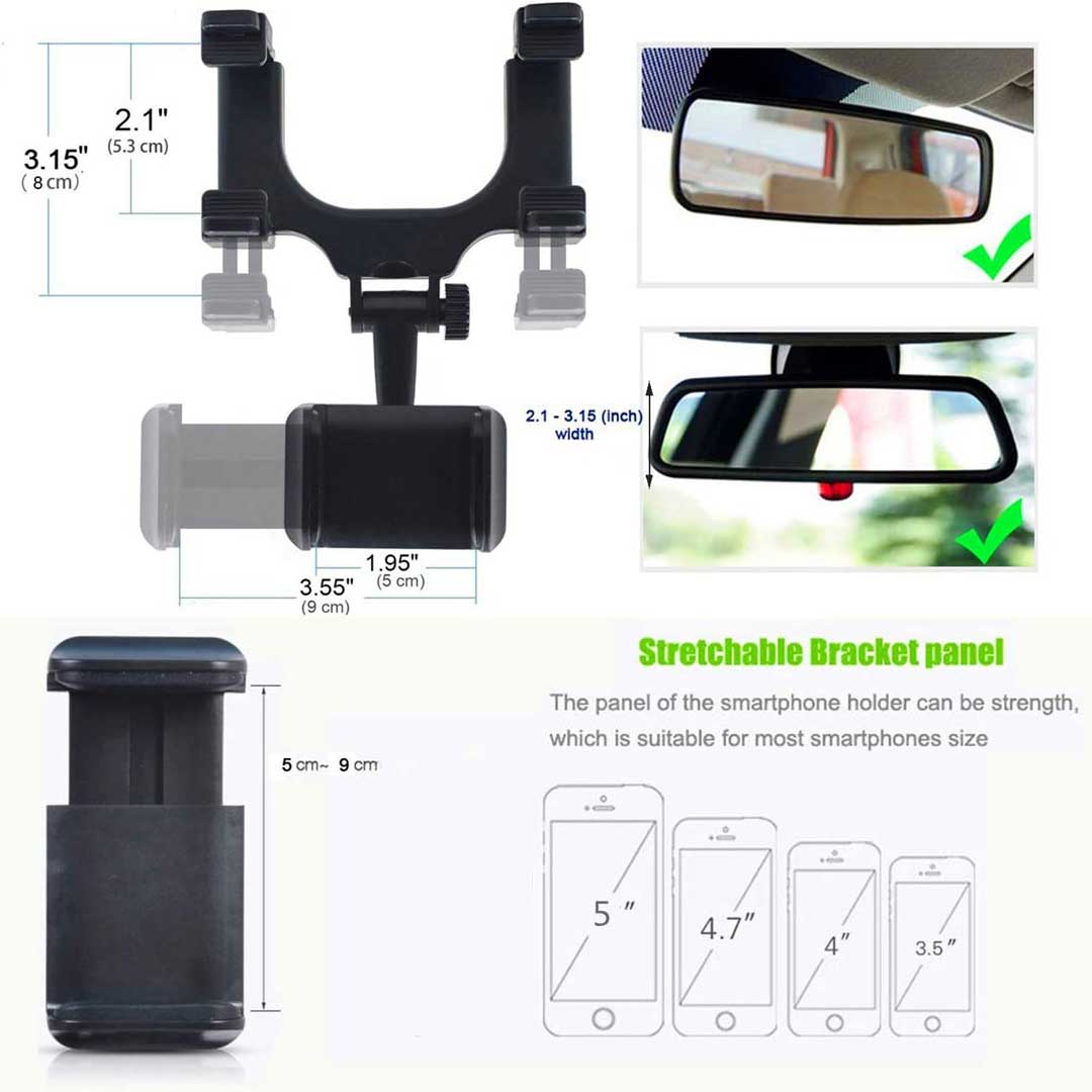 rearview smartphone holder