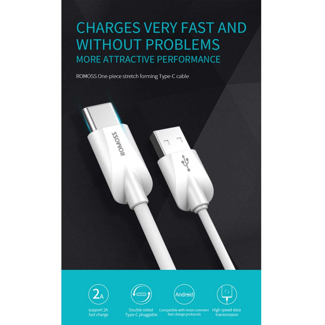 romoss charging cable for type c