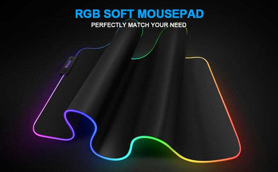 rgb gaming mouse pad large
