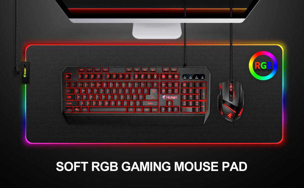 large rgb gaming mouse pad