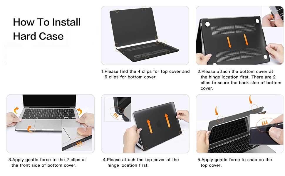 How To Install Macbook Hard Shell Case Air 13.6 Inch m2 2022 Release