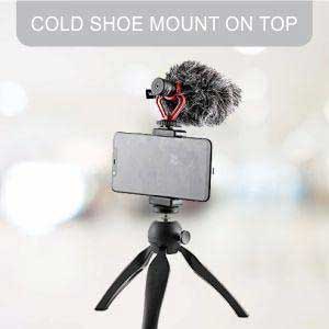 mobile holder with cold shoe mount
