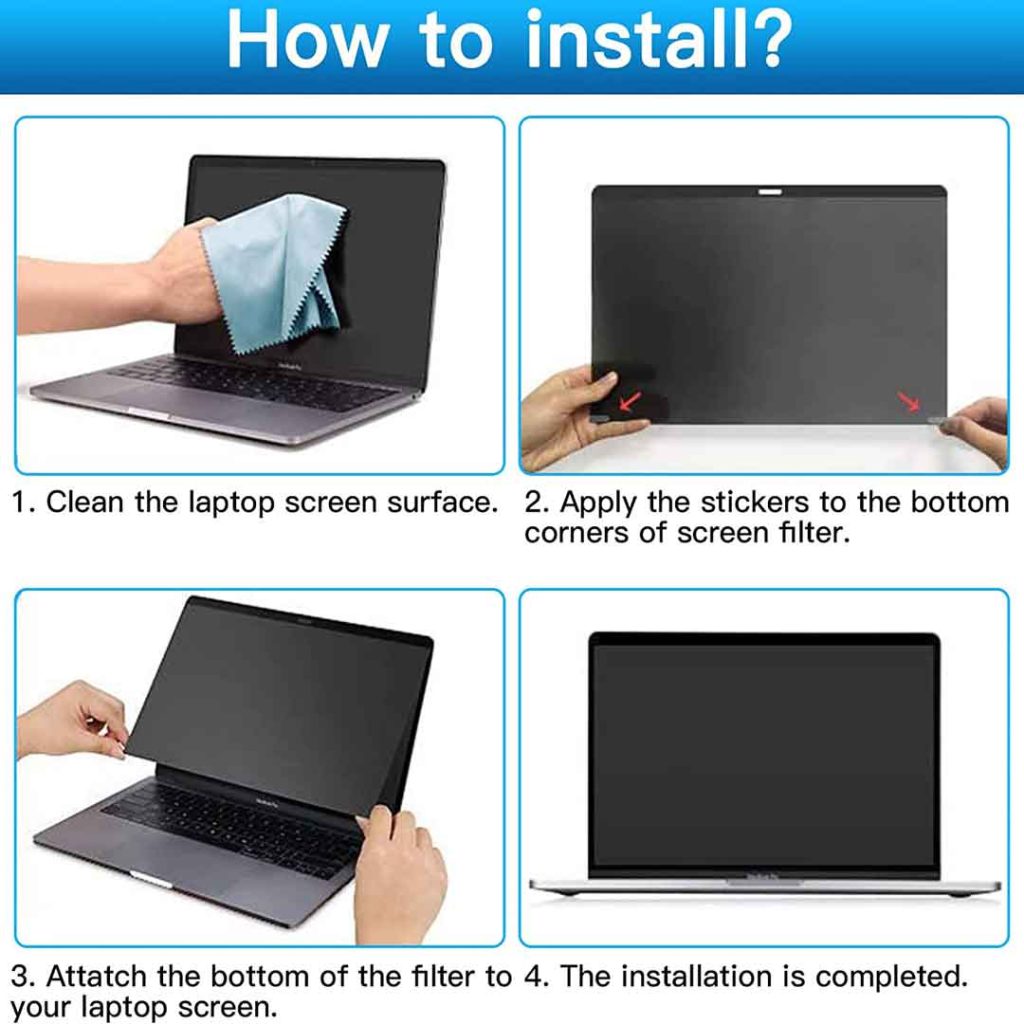 How to apply MacBook Air M2 privacy screen protector 13.6 inch A2681 2022 release